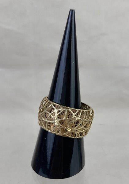 Italian Sterling Silver Gilt Ring (1 of 5)