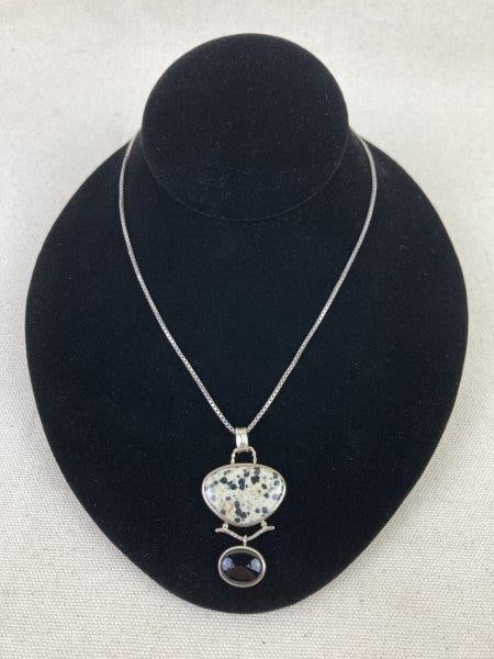 Sterling Silver Dalmatian Jasper Necklace by Whitney Kelly (1 of 4)