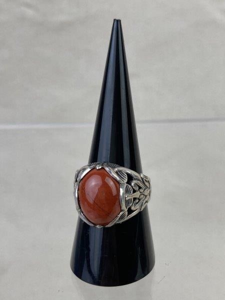 Sterling Silver and Red Jasper Artisan Ring (1 of 5)