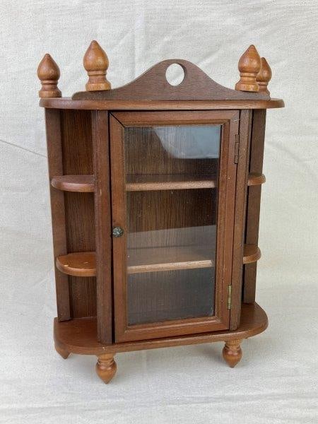 Miniature Wood Curio Display Cabinet (1 of 13)