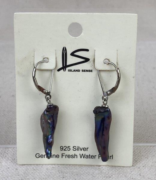 Baroque Pearl and Sterling Silver Dangle Earrings (1 of 5)