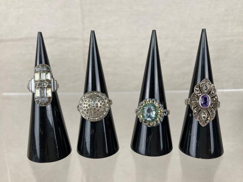 Lot of Vintage Sterling Rings (1 of 14)