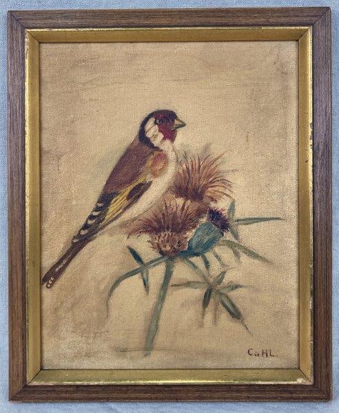 Folk Art Bird Oil Painting (1 of 8)