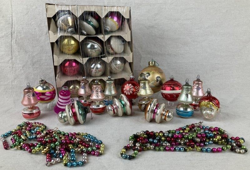 Vintage Painted Glass Christmas Ornaments (1 of 9)