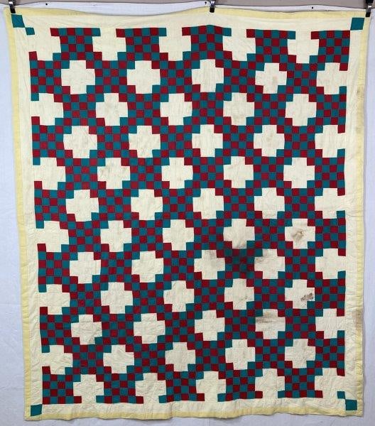 Triple Irish Chain Quilt, Early 20th Century (1 of 14)