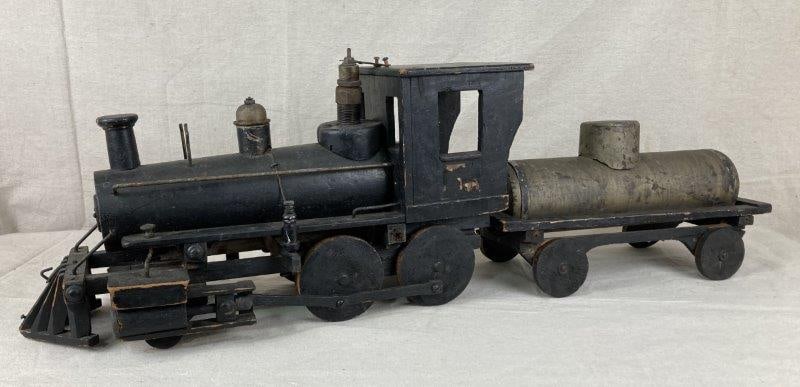 Vintage Wood Train Locomotive (1 of 10)