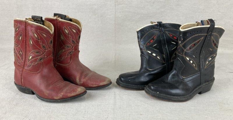 Two Vintage Children's Cowboy Boots (1 of 19)