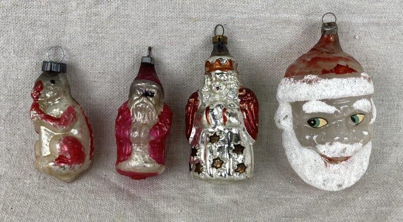 Four Blown Glass Christmas Ornaments (1 of 7)