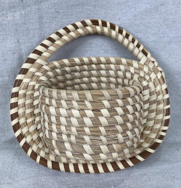 Woven Sweetgrass Wall Basket (1 of 6)
