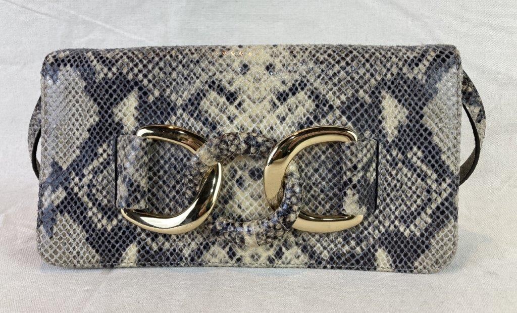 Michael Kors Snake Print Leather Clutch (1 of 17)