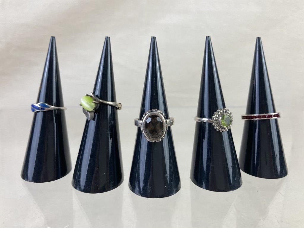 Five Sterling Silver Rings (1 of 9)