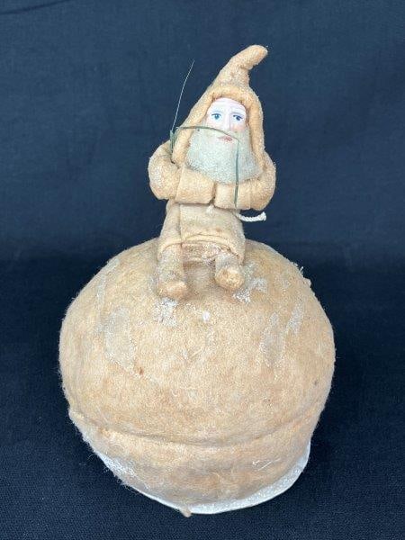 Vintage Paper Mache Santa Candy Dish (1 of 9)