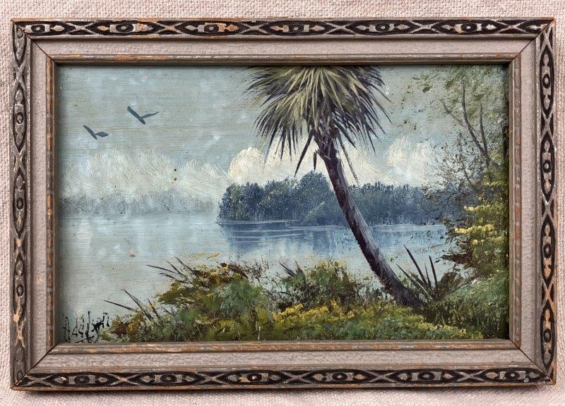 Florida Landscape Miniature Oil Painting (1 of 5)