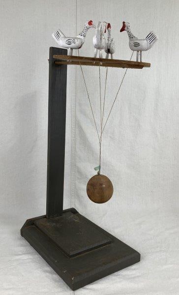 Folk Art Chicken Pecking Toy (1 of 6)