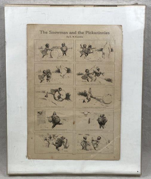 Black Americana Comic "The Snowman and the Pickaninnies" by E.W. Kemble (1 of 5)