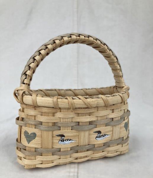 Small Painted Gathering Basket (1 of 6)