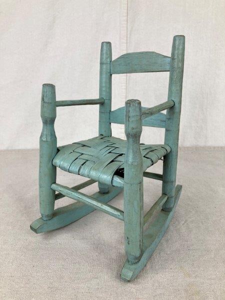 Painted Folk Art Miniature Rocking Chair (1 of 5)