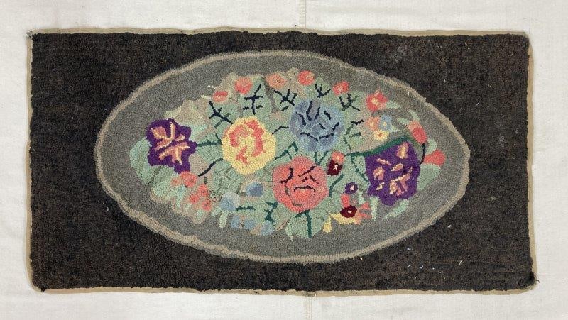 Antique Folk Art Hand-Hooked Rug (1 of 7)