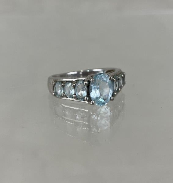 Sterling Silver Aquamarine Ring (1 of 6)