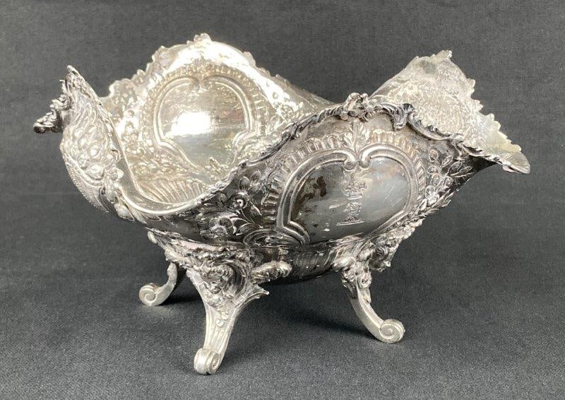 Sterling Silver French Oval Fruit Basket by Émile Delaire (1 of 11)