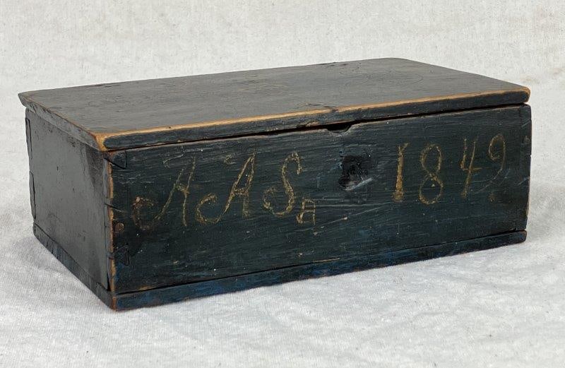 Folk Art Painted Box, Dated 1849 (1 of 9)