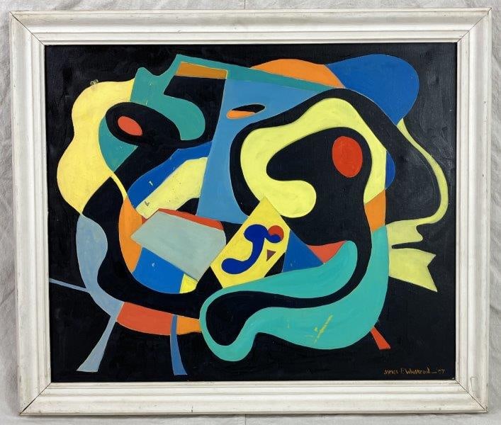 James Pearce Wharton Modern Abstract Oil Painting, 1957 (1 of 7)