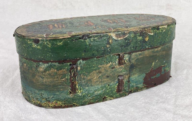 Folk Art 19th-Century Painted Pantry Box (1 of 8)