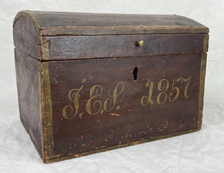 Folk Art Painted Box,1857 (1 of 9)