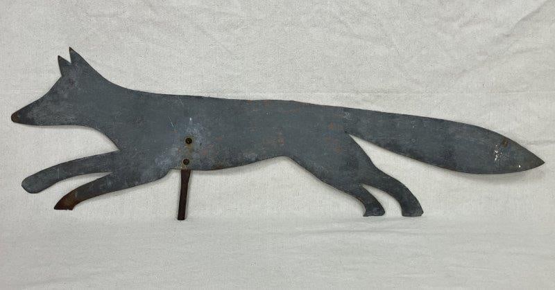 Tin Fox Weathervane with Iron Post (1 of 8)