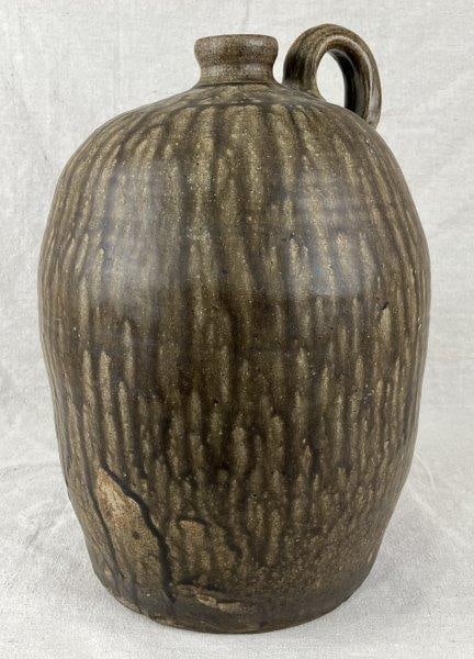 Edgefield Alkaline-Glazed Jug, Attributed to Hahn (1 of 10)