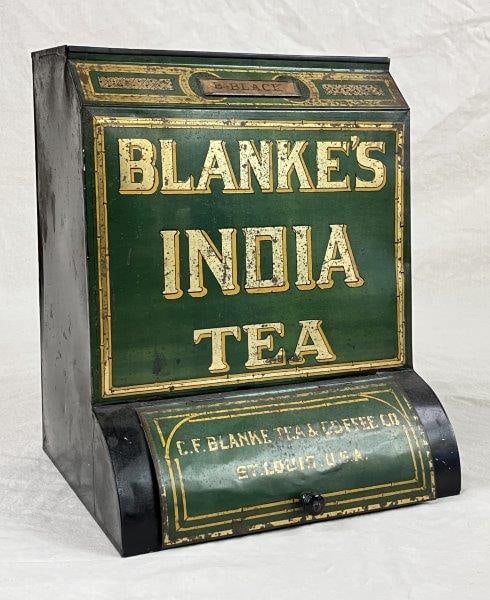 CF Blanke Tea & Coffee Co, St. Louis USA Tole Advertising Tin (1 of 12)