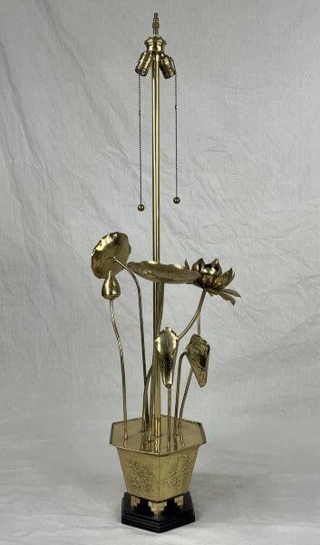 Feldman Chinoiserie Brass Lotus Bouquet Sculpture, 1970 (1 of 11)