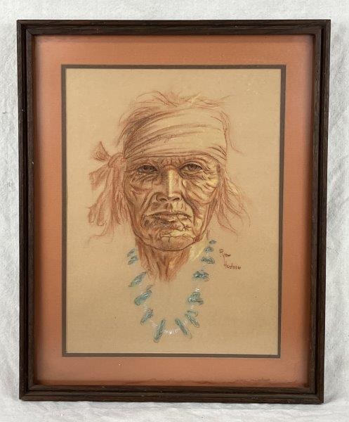Native American Pastel Portrait by Ryan L. Hosteen (1 of 8)