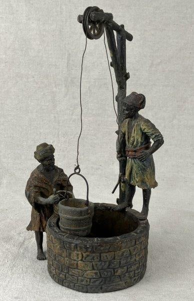 Austrian Cold-Painted Bronze “Arabic Figures at the Well” (1 of 8)
