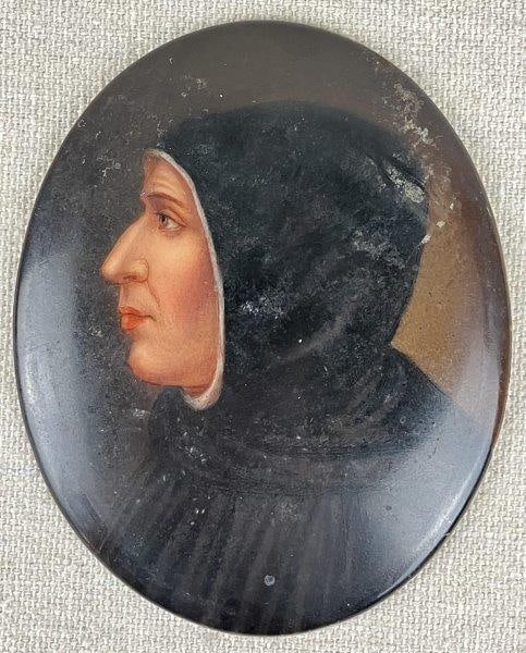Florentine Savonarola Porcelain Painted Miniature (1 of 5)