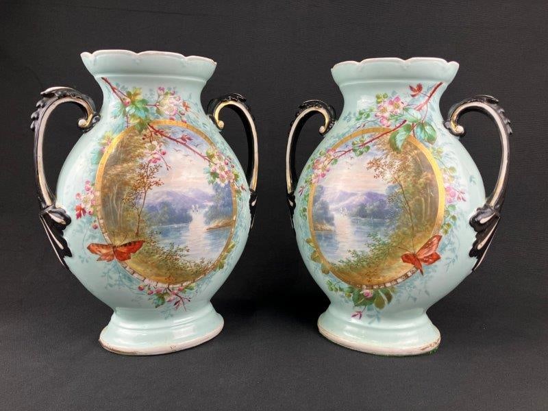 Old Paris Porcelain Vases (1 of 9)