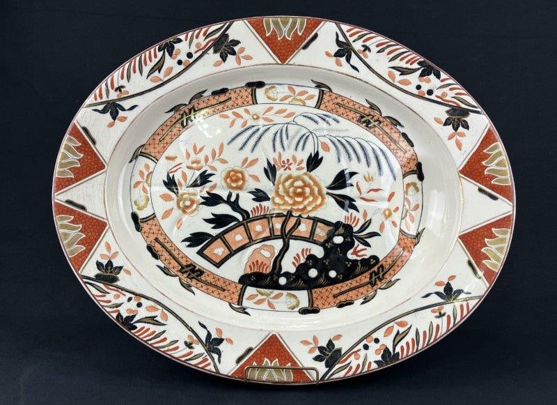 Large English Well and Tree Platter (1 of 6)