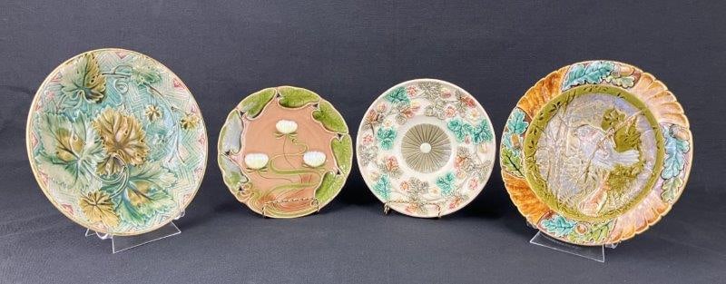 Four Majolica Plates (1 of 8)