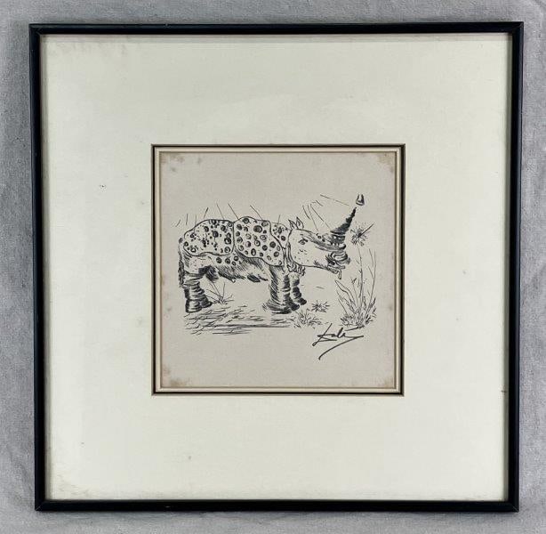Salvador Dalí Rhinoceros Lithograph (1 of 8)