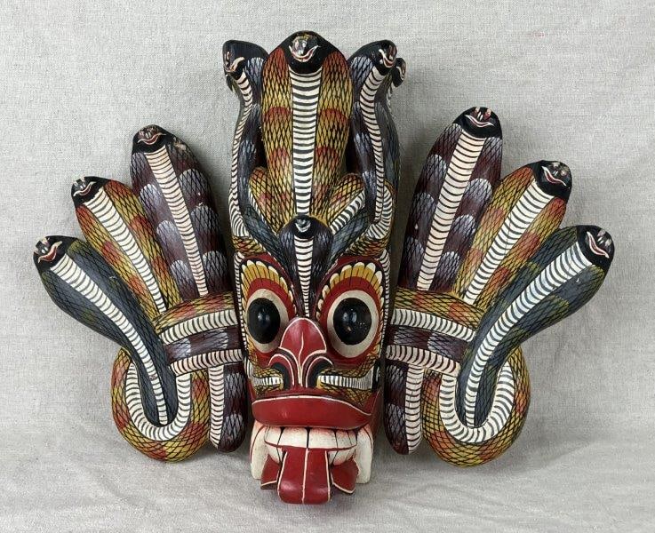 Folk Art Sri Lankan Naga Raksha Mask (1 of 5)