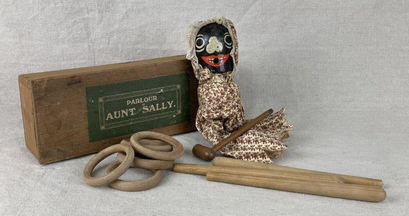 Parlor “Aunt Sally” Ring Game Featuring African American Figure (1 of 8)