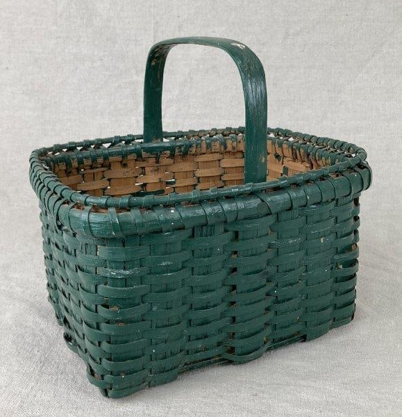 Green Painted Gathering Basket (1 of 9)