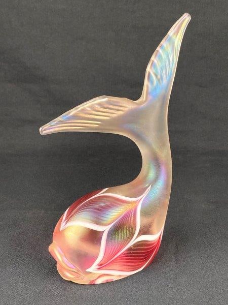 Stuart Abelman Art Glass Pulled Feather Fish Figurine (1 of 8)