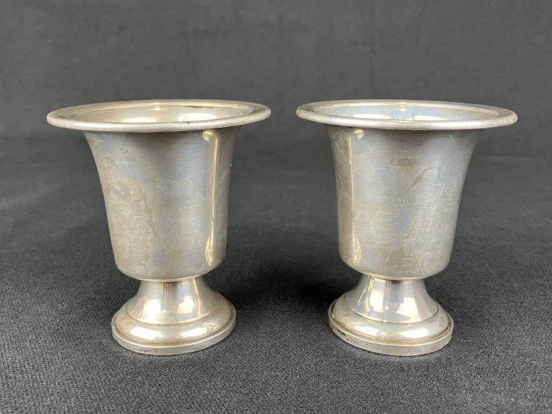 Sterling Silver Pair of Vases by Empire Sterling Company (1 of 8)