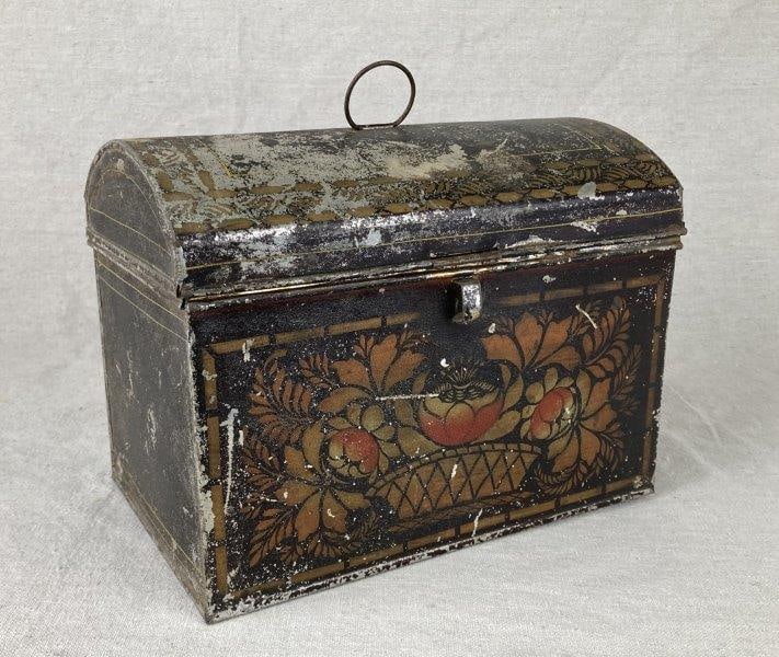 Early Hand-Painted Toleware Box (1 of 10)