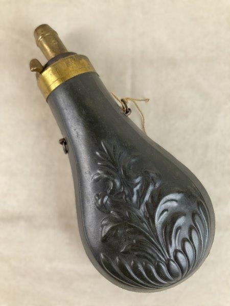 Antique Black Powder Flask (1 of 4)