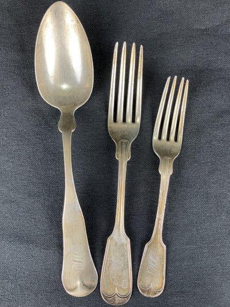 Three Pieces of Coin Silver Flatware Including Two Charleston Forks (1 of 7)