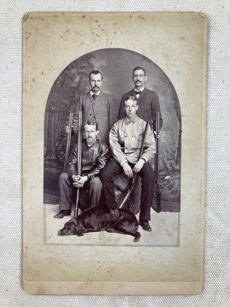 19th Century Cabinet Card of Hunting Party (1 of 4)