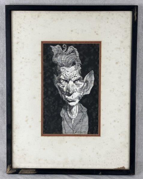 Samuel Beckett Caricature by David Levine (1 of 7)