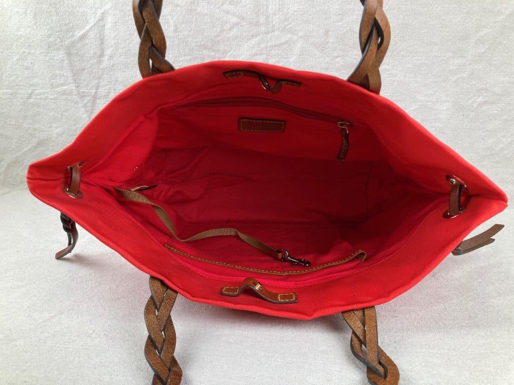 Dooney & Bourke Red Nylon Shopper Tote Bag - 10